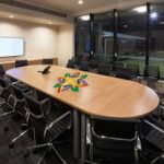 Conference table with Logo